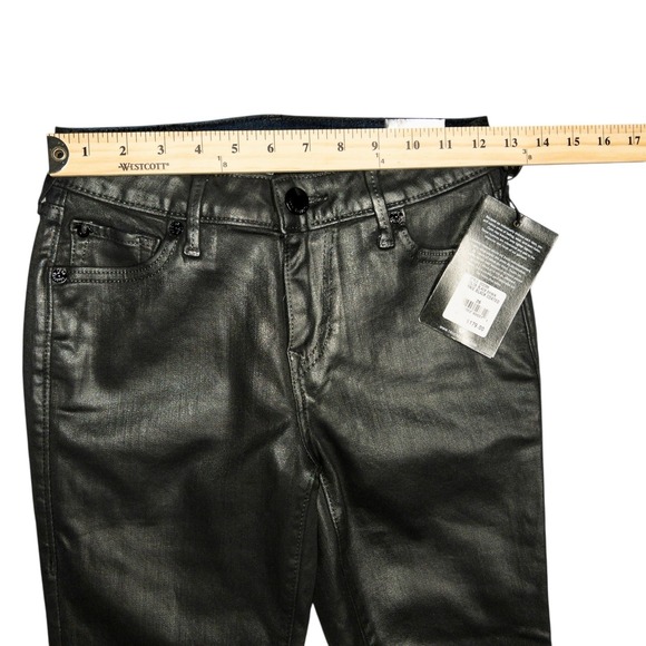 NWT True Religion Jennie Curvy Coated Leather Look Jeans Womens‎ 26 Skinny Denim - Picture 9 of 16
